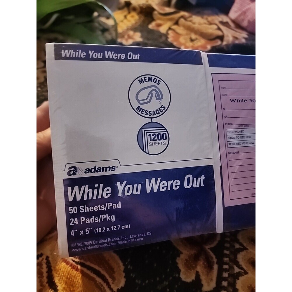 Adams While You Were Out Message Pads 4.25" x 5." Pink 50 Sheets/Pad